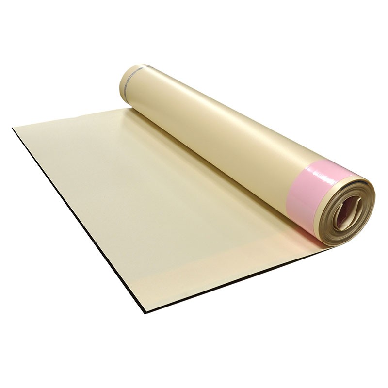 Floor Muffler LVT(Cream) Ultraseal Underlayment w/Pink Selfseal 35 inch x 34.3 ft roll 100 sf/roll