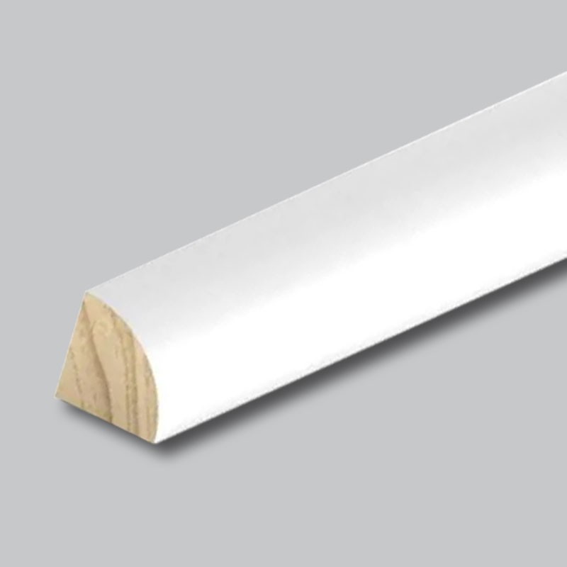 Quarter Round Painted White Wood 12 foot length