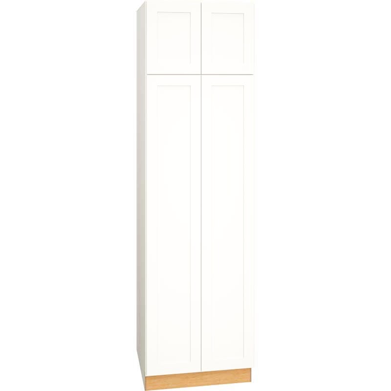 Ivory Shaker Utility Pantry Cabinet 24 wide x 84 tall x 24 deep inch must be assembled