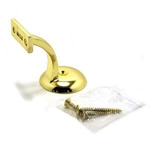 Discontinued Stair Parts Wall Rail Bracket Brass Plate w/ Round Base