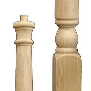 Discontinued Stair Parts Newel 4010 Unfinished Red Oak 3 inch x 48 inch PT
