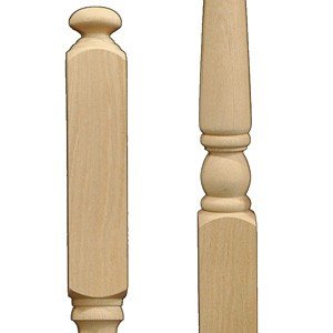 Stair Parts Newel 4015 Unfinished Red Oak 3 inch x 48 inch 13 inch block MT