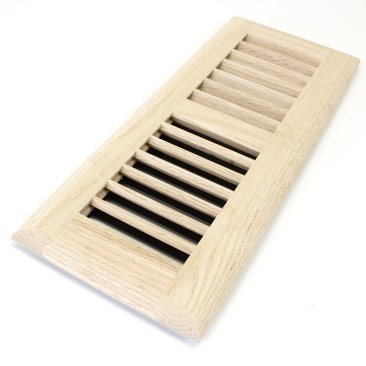 Vent 4 x 12 Red Oak Louvered Dropin Unfinished