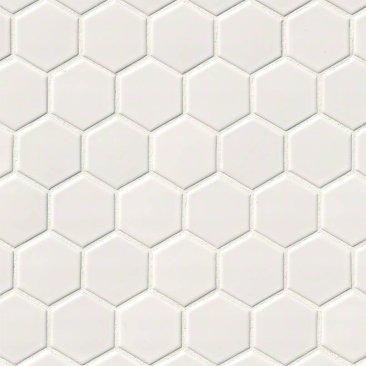 MSI Mosaic White Matte 2 inch Hexagon 6mm