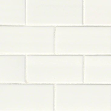 MSI Tile White Glossy 3 inch x 6 inch 10.66 sf/ctn 88 pieces