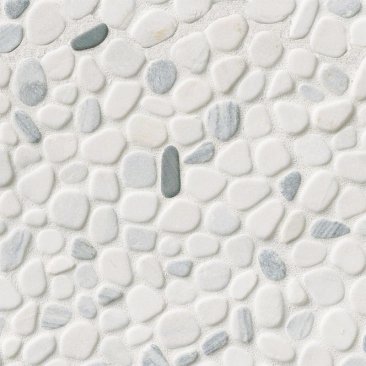 MSI Mosiac Black and White Pebbles Pattern Tumbled 11.42 in x 11.42 in x 10 mm