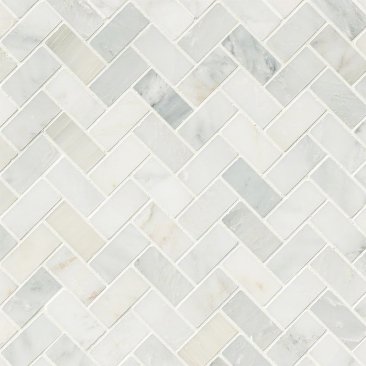 MSI Mosaic Arabescato Carrara Herringbone Honed 12 in x 12 in x 10 mm