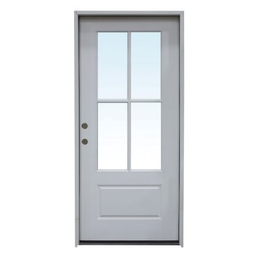 Discontinued Door Exterior Fiberglass 4 Lite 36 inch x 80 inch Right Hand