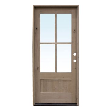Discontinued Door Exterior Knotty Alder 4lite 36 inch x 80 inch Left Hand