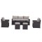 6 piece Wicker Dark Brown Outdoor Patio Set with Cushions 3 cartons RF0008B