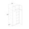 Ivory Shaker Utility Pantry Cabinet 24 wide x 84 tall x 24 deep inch must be assembled
