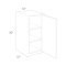 Wolf Hanover Steel Wall Cabinet 12w x 30h