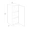 Wolf Hanover Steel Wall Cabinet 12w x 36h
