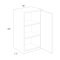 Wolf Hanover Steel Wall Cabinet 18w x 36h