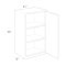 Wolf Hanover Steel Wall Cabinet 21w x 36h